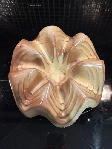 Frankoma Pottery Casserole Bean Pot Warmer - 8 1/2" Plainsman Gold WA1 EUC