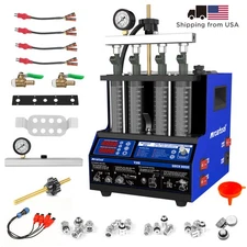Car Ultrasonic Petrol Fuel Injector Tester Cleaner 4 Cylinder Cleaning Machine 