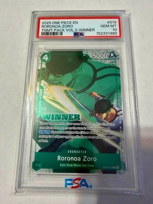 One Piece TCG Roronoa Zoro (WINNER Pack 2025 Vol. 3) EB02-019 PSA
