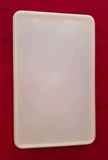 Vintage Tupperware Bacon Keeper Rectangle Container 794-7 White with Lid 7X11" P