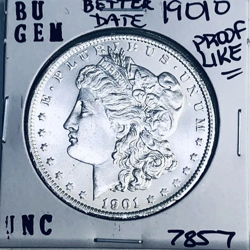 1901 O BU GEM MORGAN SILVER DOLLAR UNC MS+++ U.S. MINT RARE COIN 7857