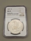 1897 Morgan Silver Dollar $1 NGC MS 63