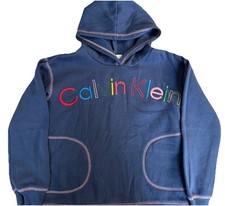 Calvin Klein Youth Girls 8/10 Hoodie Casual Pullover Embroidered Logo