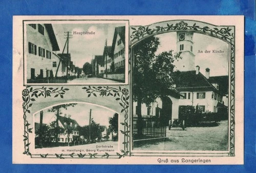 Postcard Langeringen, LKR Augsburg, Swabia, Bavaria, views,