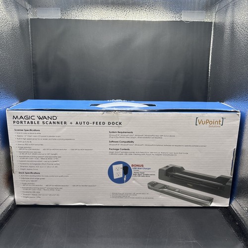 Magic Wand Document/Photo 2-in-1 Portable Scanner & Auto-Feed Dock, 1.5 New! - Picture 2 of 5