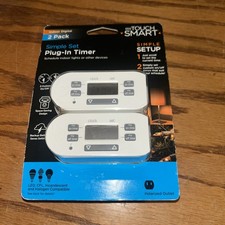 myTouchSmart Simple Set Plug-In Timer Indoor Digital 2-Pack NEW 26745