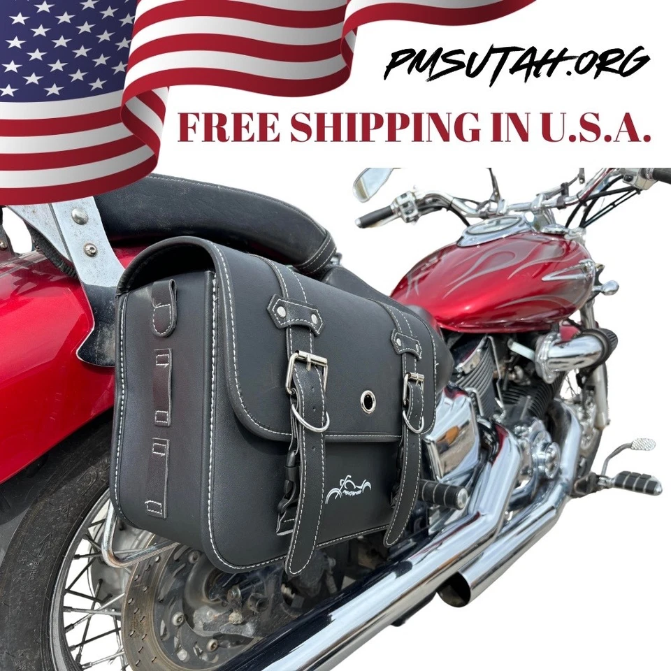 Motorcycle Saddlebags Cupholder Saddle Panniers Rear Side Bag Suzuki Boulevard - Image 4 of 4