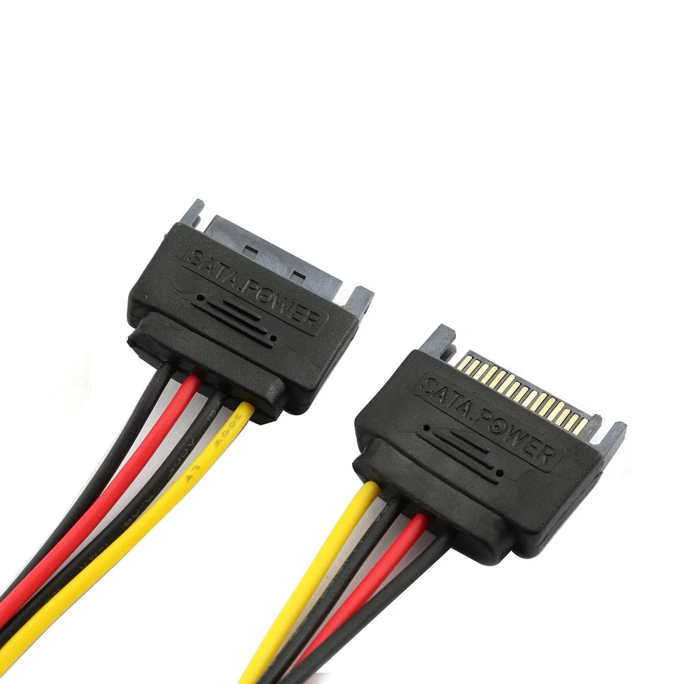 2 PCS SATA Male to IDE Molex 4Pin Female HDD Extension Power Adapter Cable - Image 3 of 4