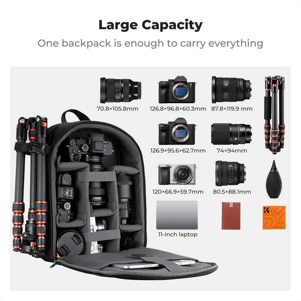 Lightweight Camera Backpack Bag, Professional Photography Bag Compatible with... - Image 3 of 4