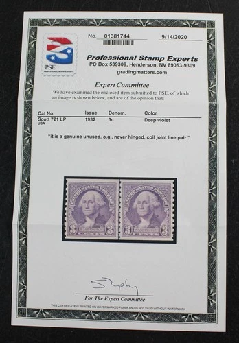 CKStamps: US Stamps Collection Scott#721 Mint NH OG PSE Cert