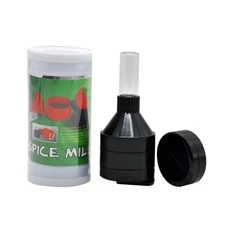 Hand Plastic Powder Grinder 43mm Hand Crank Spice Funnel Food Bottle Container