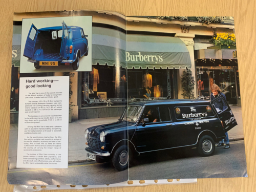 1979 Mini 95 VAN & Mini 95 PICK-UP sales Brochure by Austin Morris superb . - Picture 3 of 5