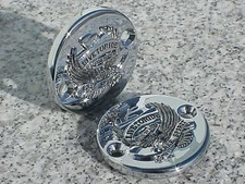 1987-2008 Kawasaki Vulcan 88 1500 Classic Nomad Drifter CHROME EAGLE FLUID CAPS