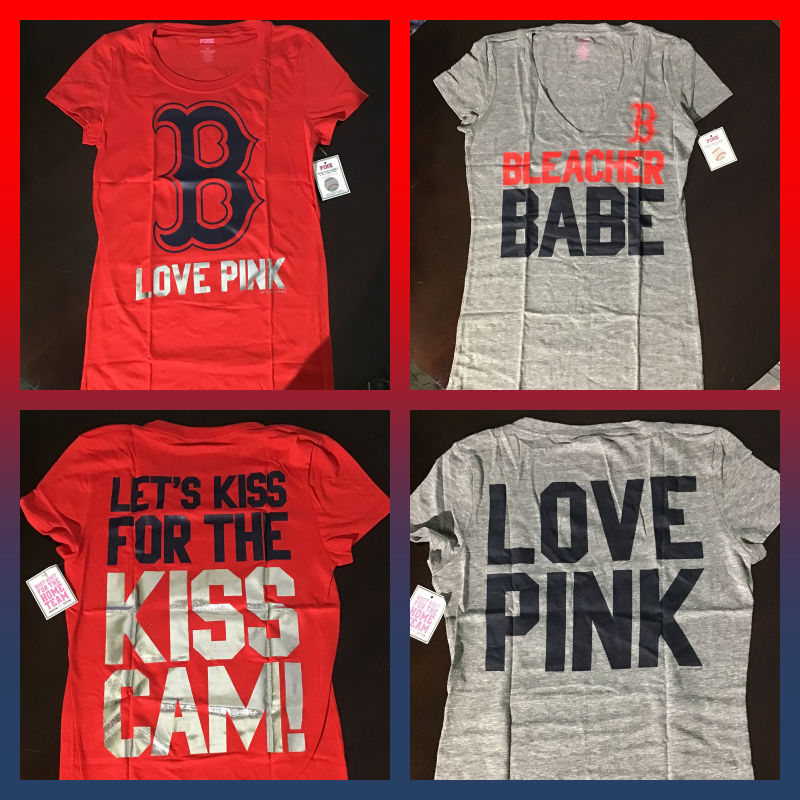 Boston Red Sox T-SHIRT MLB VICTORIA'S SECRET Love Pink Tee Womens - Main Image