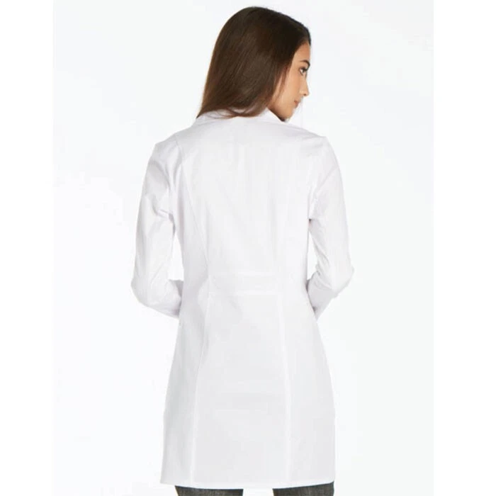 New Cherokee Womens Scrubs White Lab Coat Workwear Premium 33" 4439 - Image 3 of 4