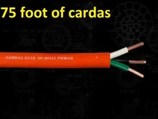 75ft Cardas Inwall Electric Wire 3 conductor Copper 10AWG Power Cord Cable 3X10