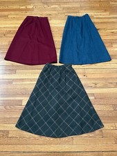Vintage Talbots Size 4 Wool Tweed A-line High Waist Midi Skirt Lot of 3 Modest