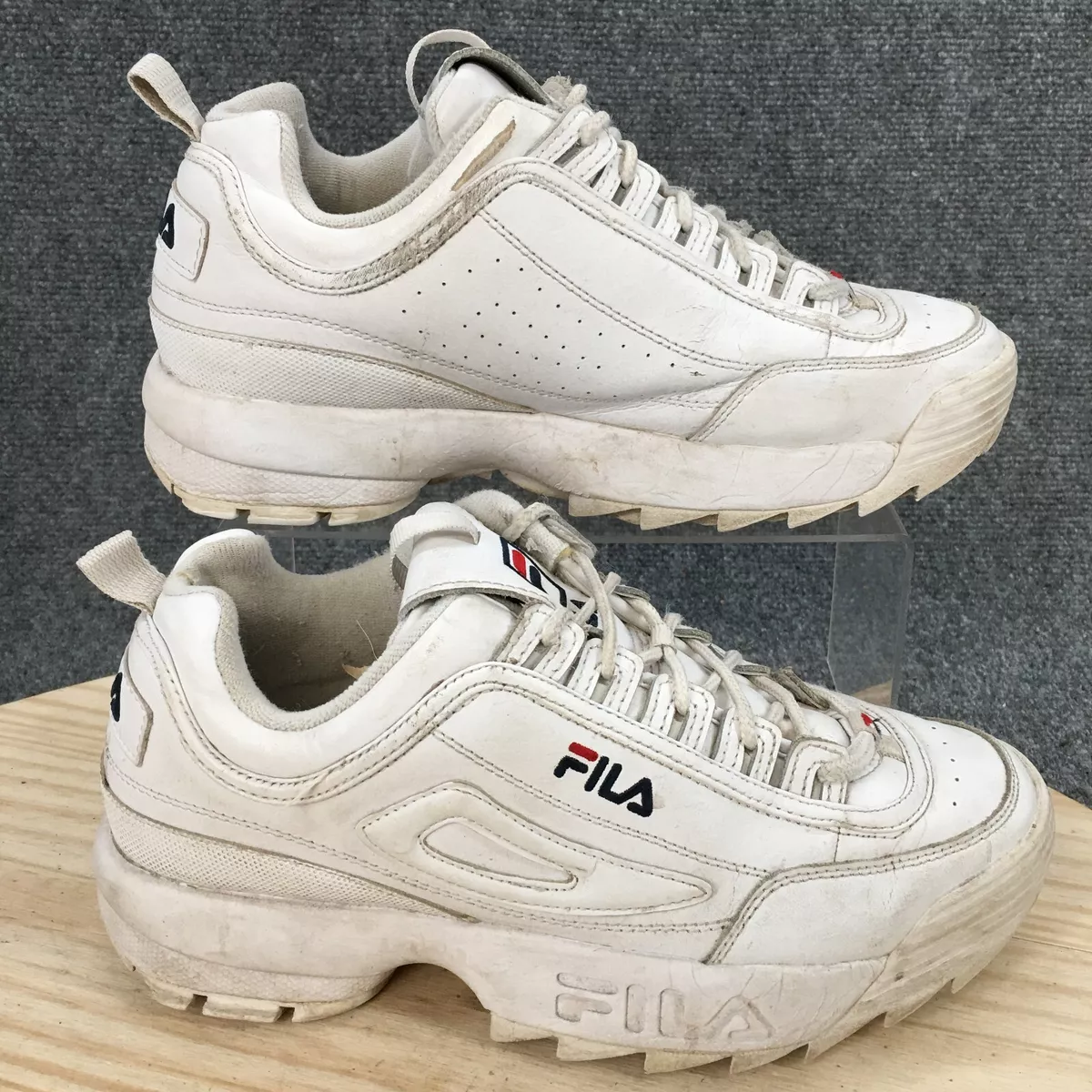 Pathologisch buste Munching Fila Shoes Womens 9.5 Disruptor II Premium Sneakers 5FM0000-125 White  Leather | eBay