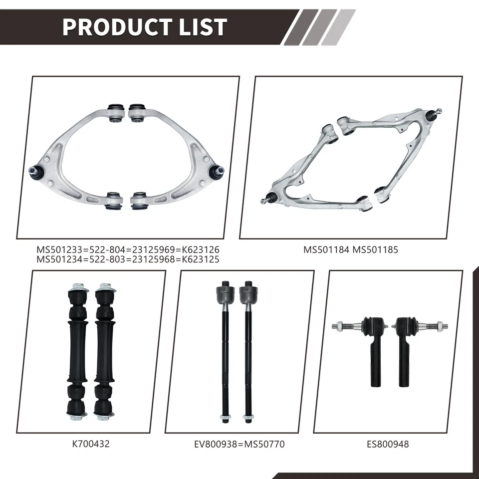 Комплект верхних нижних алюминиевых рычагов управления для 2015 2016 Silverado 1500 Escalade - Изображение 3 из 4