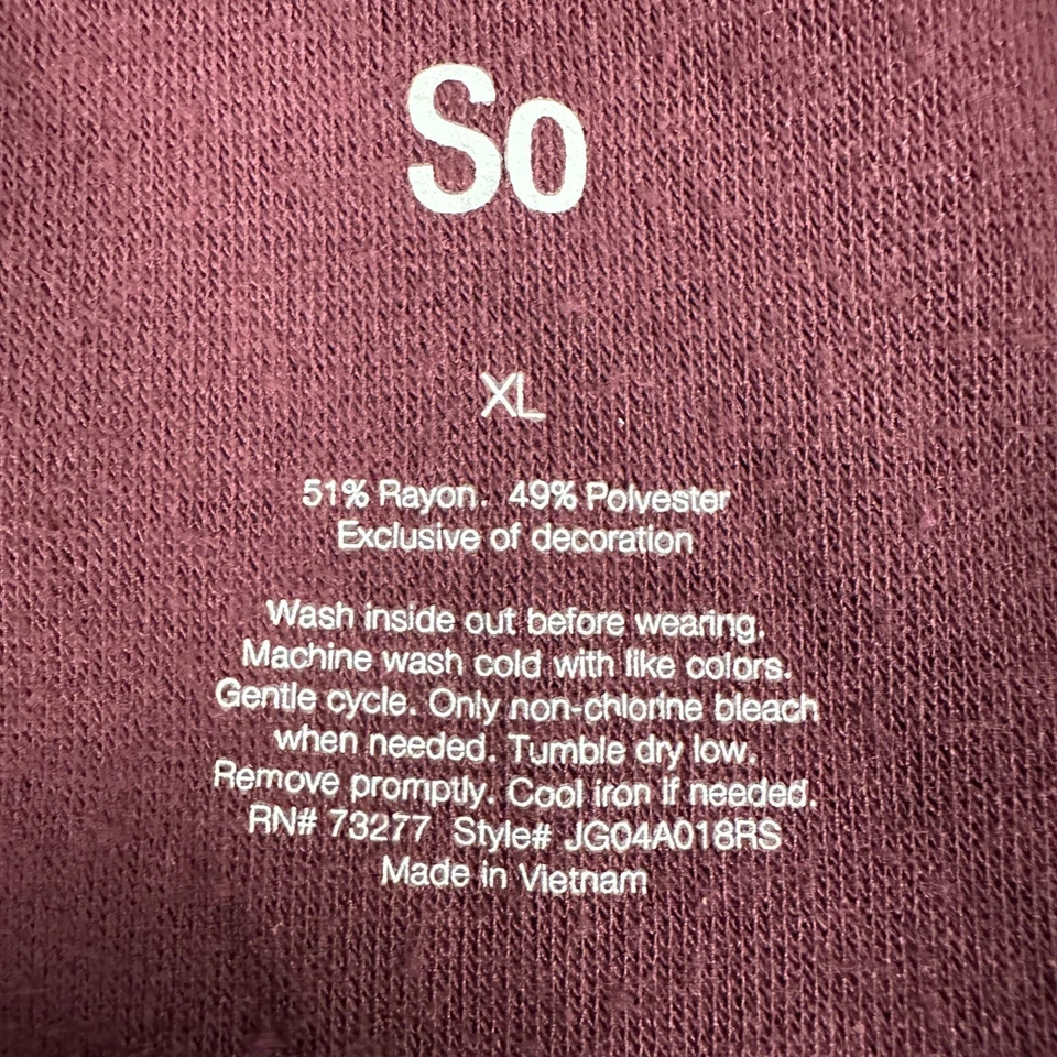 Sudadera con capucha So Cozy Borgoña para mujer talla XL Foto 3 de 3