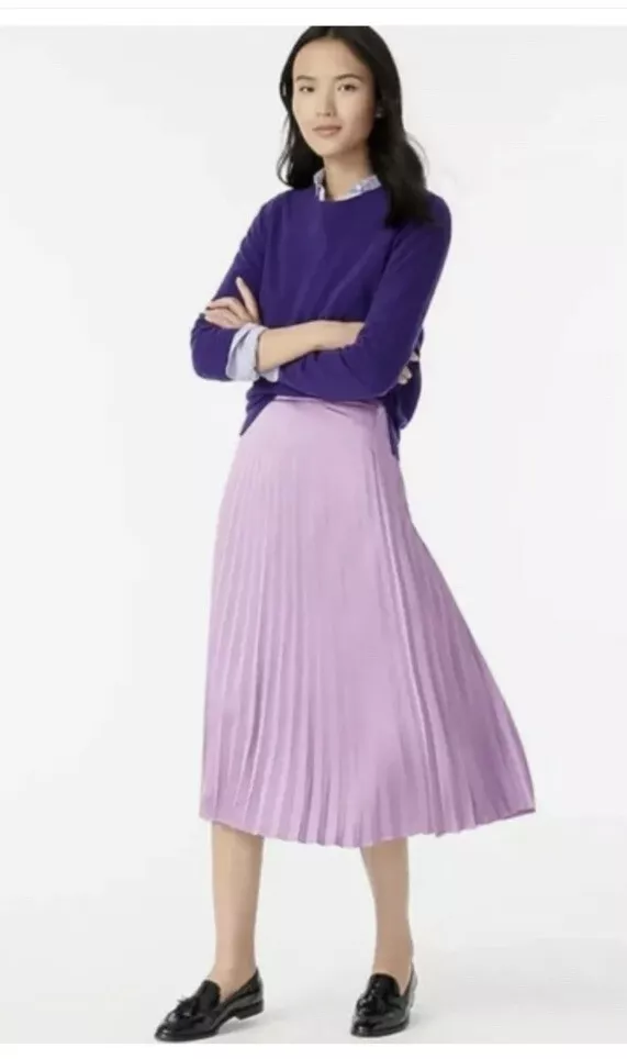 Pleated midi top skirt purple