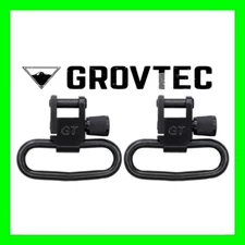 1.25" Loop Locking Rifle Swivel Pair Set Black Oxide by GrovTec GTSW02