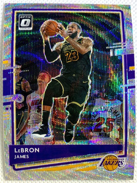 2020-21 Donruss Optic LeBron James Silver Wave Prizm Card Los Angeles Lakers