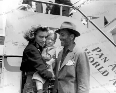 8x10 Print Humphrey Bogart Lauren Bacall Son Stevie Airport 1951 #3446 ...