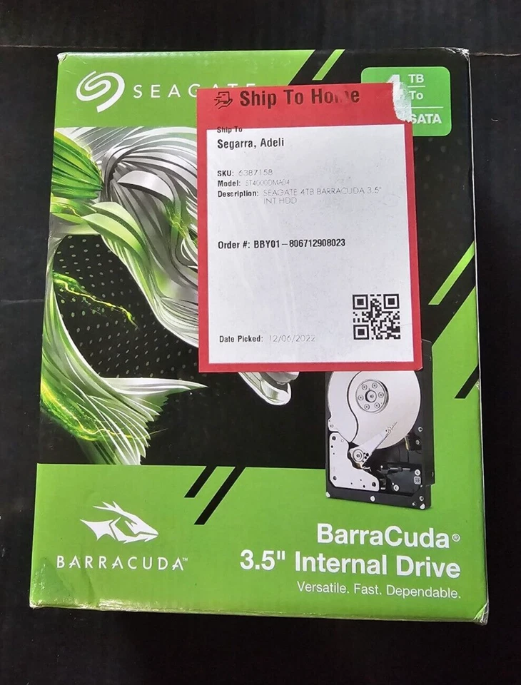 Seagate ST4000DMA04 Barracuda 4TB SATAlll 256MB Cache 3.5" Internal Hard Drive - Image 2 of 4