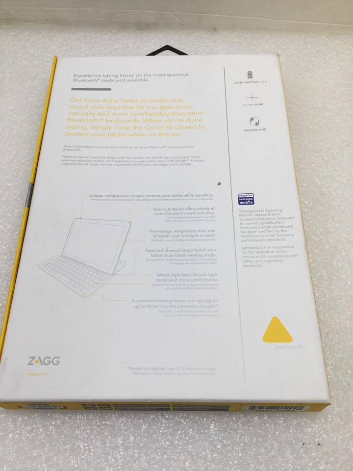 NEW ZAGG Cover Fit Bluetooth Keyboard for Samsung Galaxy Note Pro/Tab Pro 12.2 - Image 3 of 4