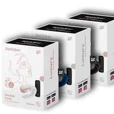 SATISFYER DOUBLE LOVE Couples Stimulator Vibration Masturbator Dildo Clitoral