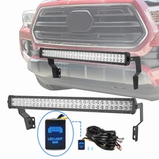 Hidden Bumper 32" Combo LED Light Bar Mount+ Wire Kit For Toyota Tacoma 16-23 