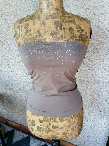 Top Bustier Marithé François Girbaud Beige - Taille L, En Ramie, Neuf Emballé - Collection été, Sans Manches
