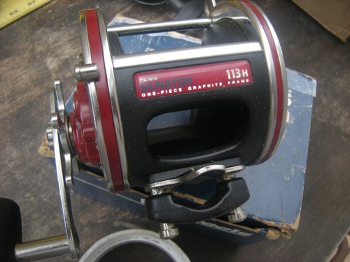 Penn Senator 113HL 4/0 Conventional Saltwater Fishing Reel w/ Original Box etc.