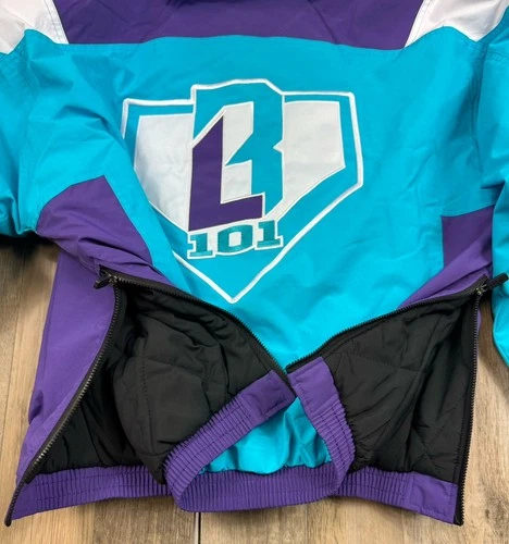 Baseball Lifestyle 101 BL101 Colorblock Pullover Jacket Blue/Purple Size S New image 13