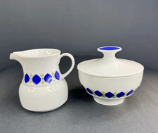 Vintage Thomas Germany (Rosenthal) Creamer and Sugar Bowl with Lid
