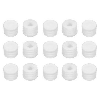 15Pcs Plastic Hole Plug 13/16''(20mm) Round Tubing End Cap Fit 17-19.4mm White