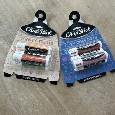 ChapStick Stocking Stuffers Cozy Comforts & Toasty Treats Lip Balm Holiday 8 Pcs