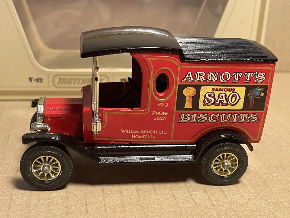Matchbox Models of Yesteryear Y-12 Model T Arnott's Biscuits, Dach glänzend, OVP - Bild 4 von 4