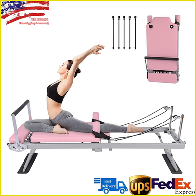 SDHYL Pilates Reformer, Foldable Reformer Pilates Machine With Dual Resistance System- 5 Springs & Resistance Band, 77.9"x21.6" Exercise Equipment For Home Gym, Up To 330 Lbs Weight Capacity, Reformers - Canada - View #13