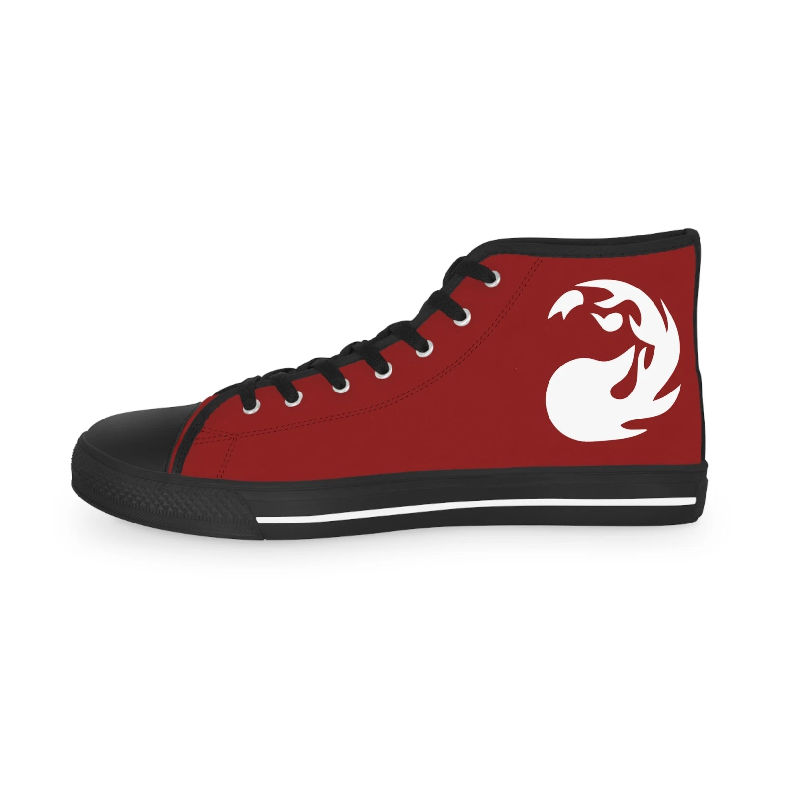 High Top Sneakers Men MTG fan art Fire Red Mana symbol game mountain Shoes
