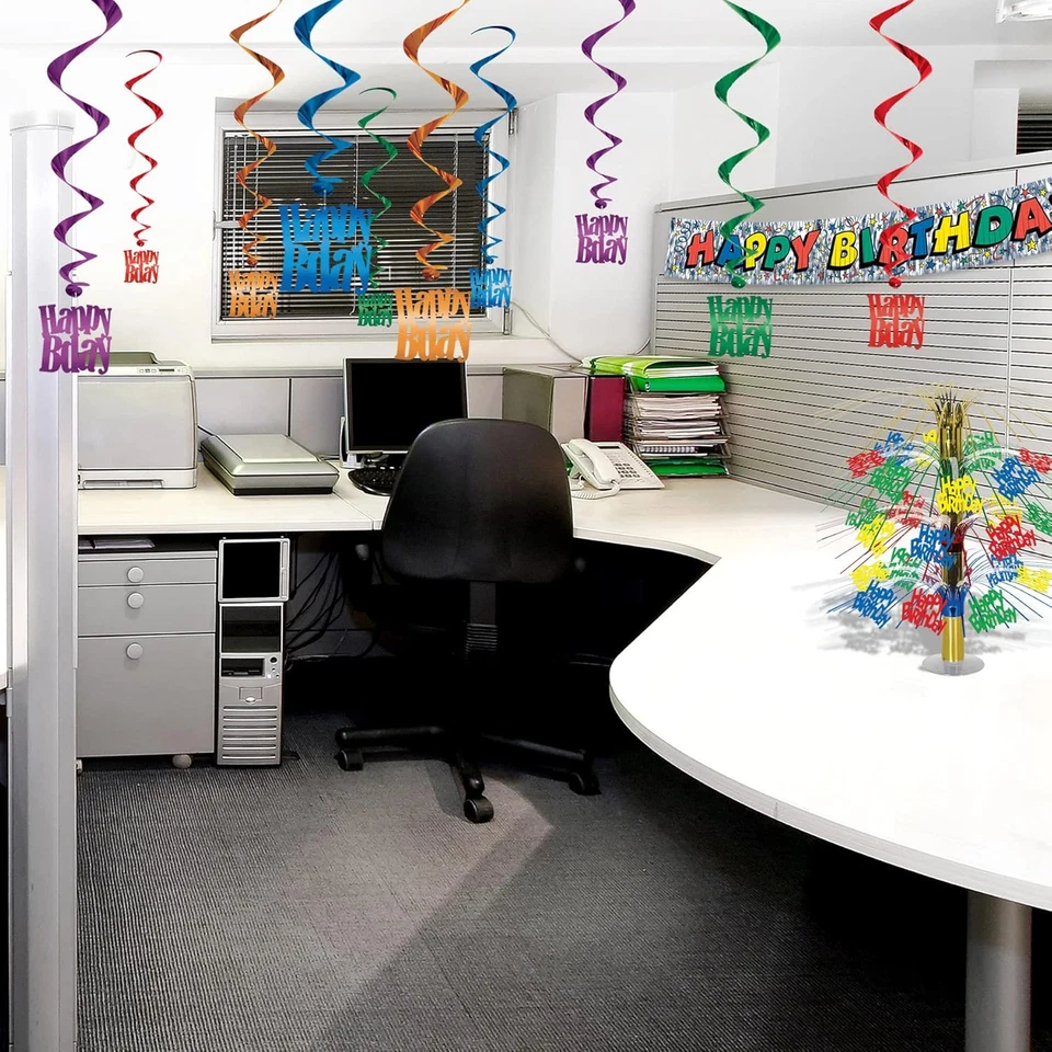 Accesorio de fiesta Happy Birthday Whirls Foto 3 de 4