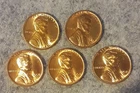 1944, 1955D, 1956D, 1957, 1958D   AU/BU Wheat Pennies