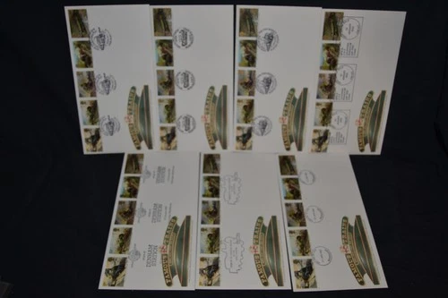 GB first day covers 1985 Famous Trains x 7 all with different cancels.