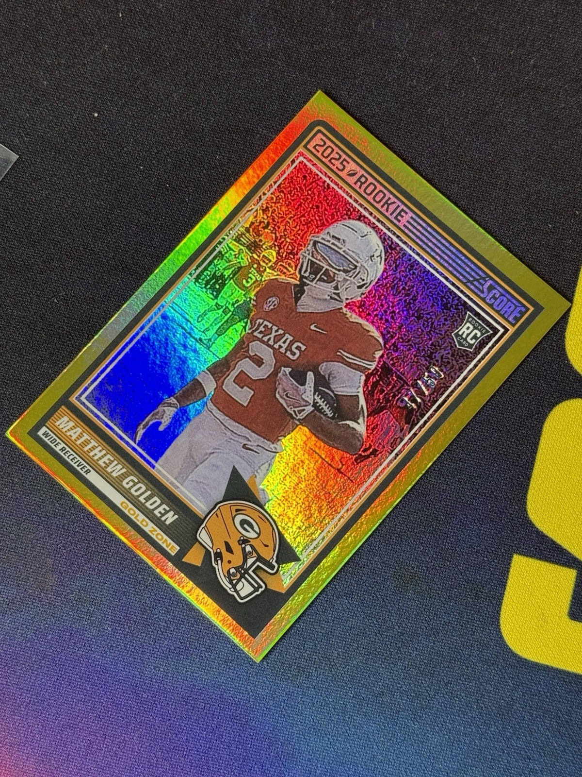 Matthew Golden #56  RC - 2025 Score NFL Football Card Gold Zone Parallel /50