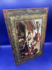 Magnetic Concealed Storage Fake Book Decorative Wooden Box Dinner Bell Dohanos