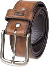 Levi's Men's Belt - Classic Casual Jean Leather Belt Tan