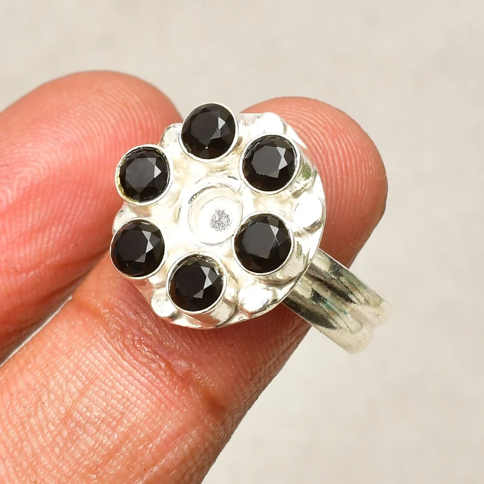 Anello gioiello in argento sterling 925 fatto a mano con pietra preziosa... - Immagine 2 di 4