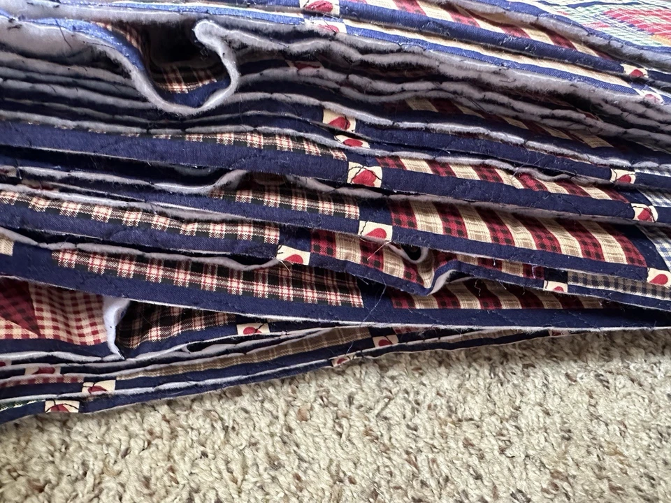 27 pieces Cranston FABRIC Country Hearts Flowers Baskets Plaid  24”x9” pieces - Image 3 of 4