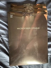 x3 Talbots Microfiber Control Top Tights Black Size C (B)